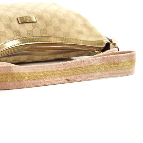 Auth Gucci Gg Beige Gold Jacquard #5546G12 - Picture 5 of 13